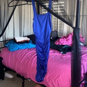 Rouched body-con dress